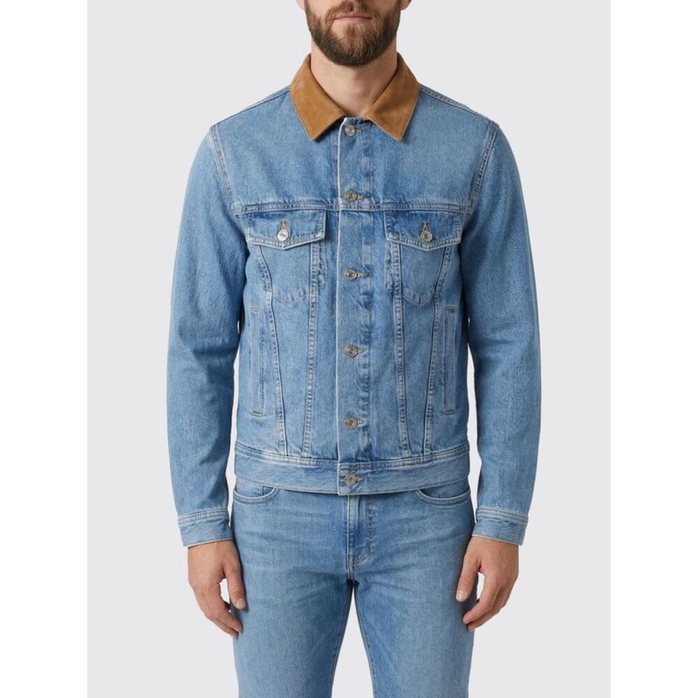 Jacob Cohen Jacket Men Gnawed Blue